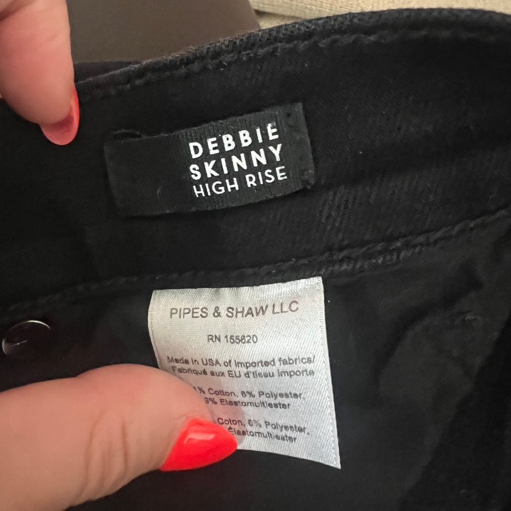 Veronica Beard Debbie High-Rise Ankle-Crop Skinny Jean, black size 26 - Picture 6 of 6